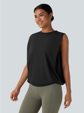 New With Tags size S Halara Round Neck Ruched Cool Touch Yoga Y
Tank Top-UPF50+